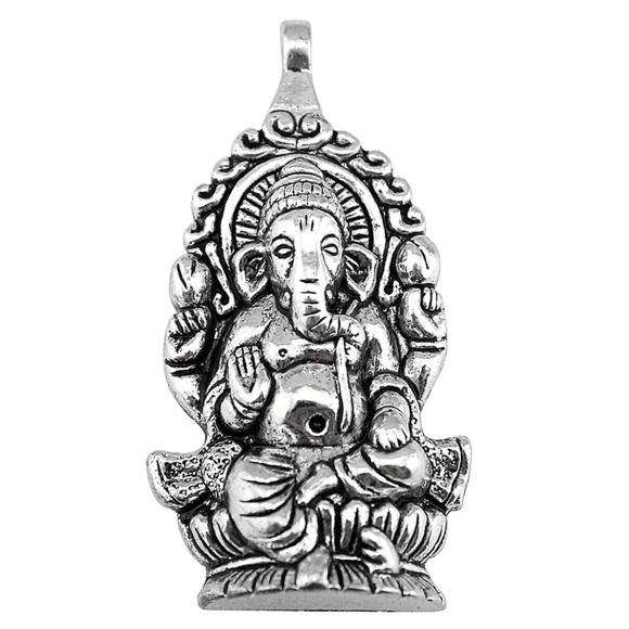 GOLD/SILVER PLATED GANESH PENDANT - Picture 11 of 11